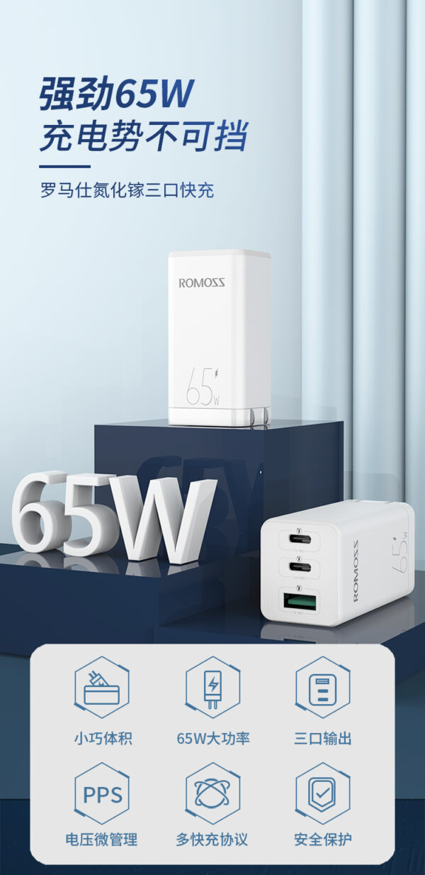 Romoss AC65H 65W Fast Charging Power Adaptor - Image 10