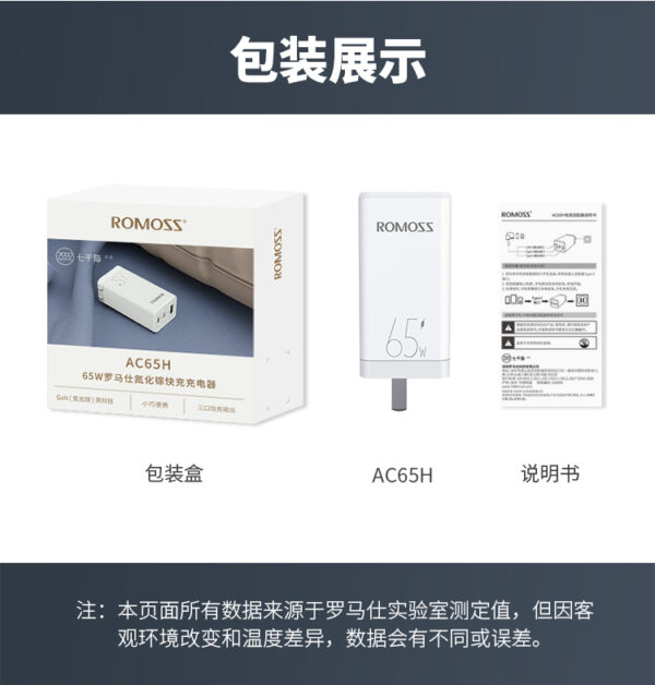 Romoss AC65H 65W Fast Charging Power Adaptor - Image 4
