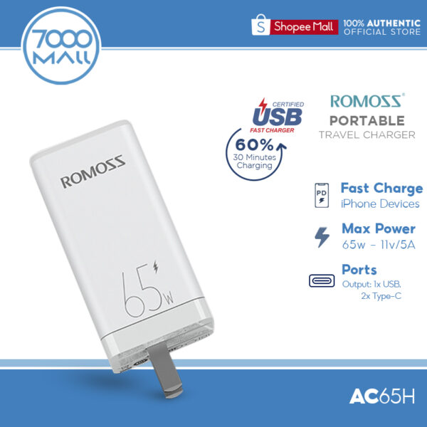 Romoss AC65H 65W Fast Charging Power Adaptor - Image 11