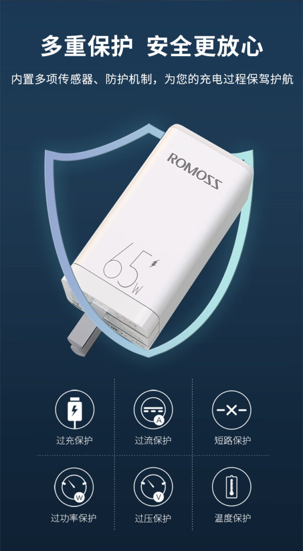 Romoss AC65H 65W Fast Charging Power Adaptor - Image 13